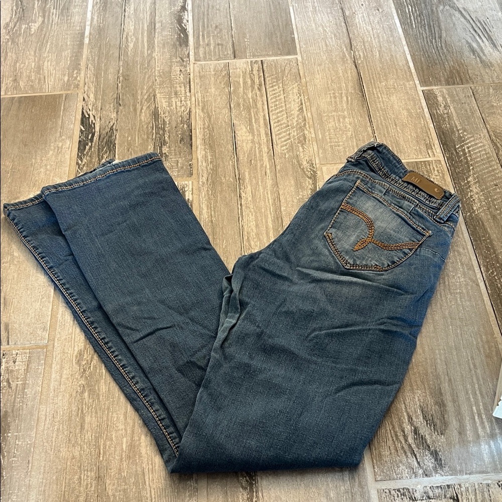 YMI Blue Denim Jeans with Button Detail